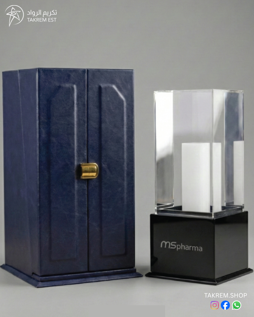 Crystal with Blue luxury box Crystal with Blue luxury box